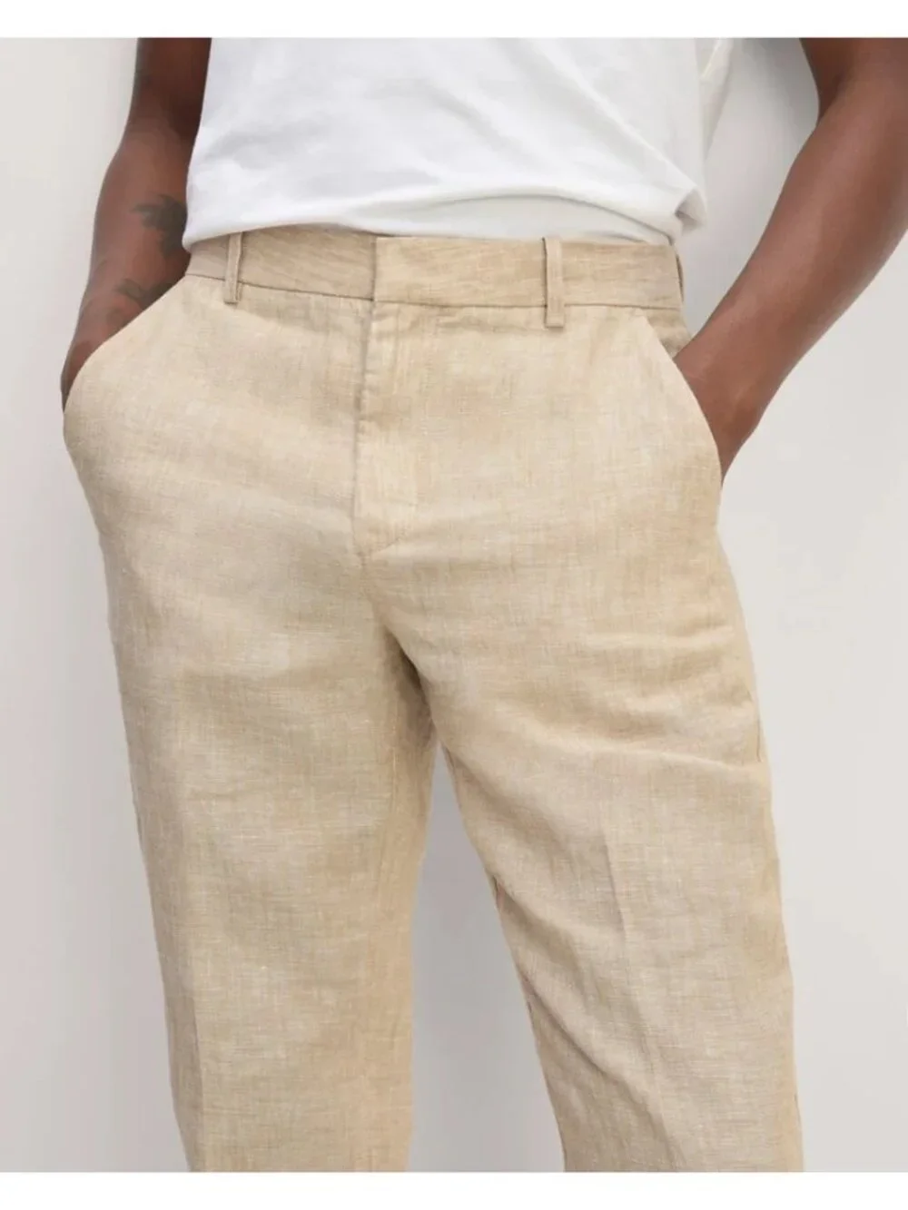 Everlane The Linen Trouser in cornstalk chambray 29x32 Mens Pants